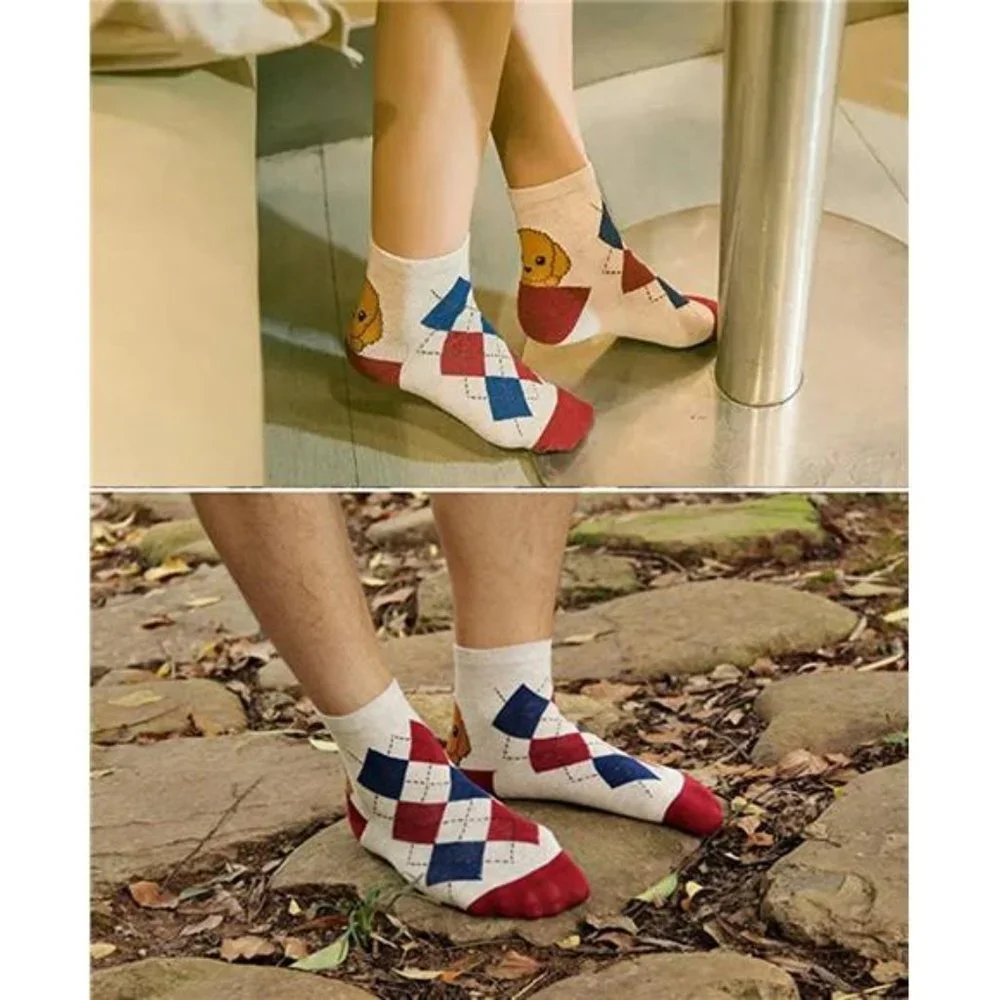 5 Pairs Women's Cute Dog Patterned Animal Socks